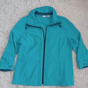Chico’s Zenergy Teal Zip Jacket Women’s Medium Stretch Athleisure